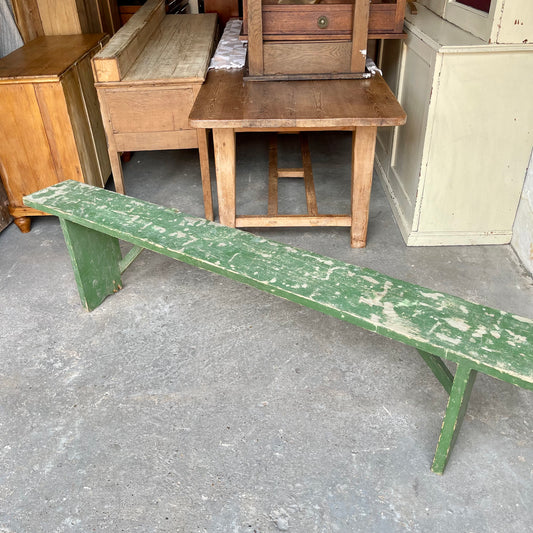 Vintage Pine Painted Bench - #2029