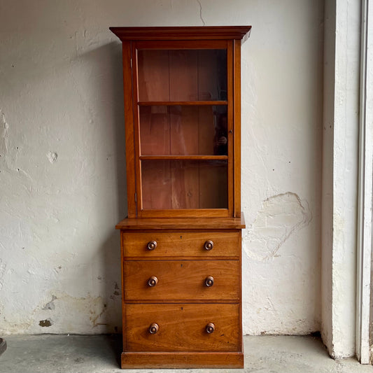 Antique Pine Glazed Cabinet - #1890