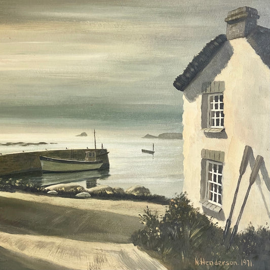 Vintage Framed Oil Sennen Cove - #1462