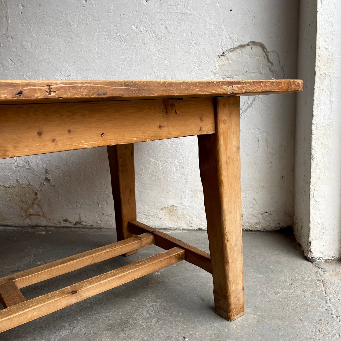 Antique 8ft Irish Pine Dairy Table - #1871