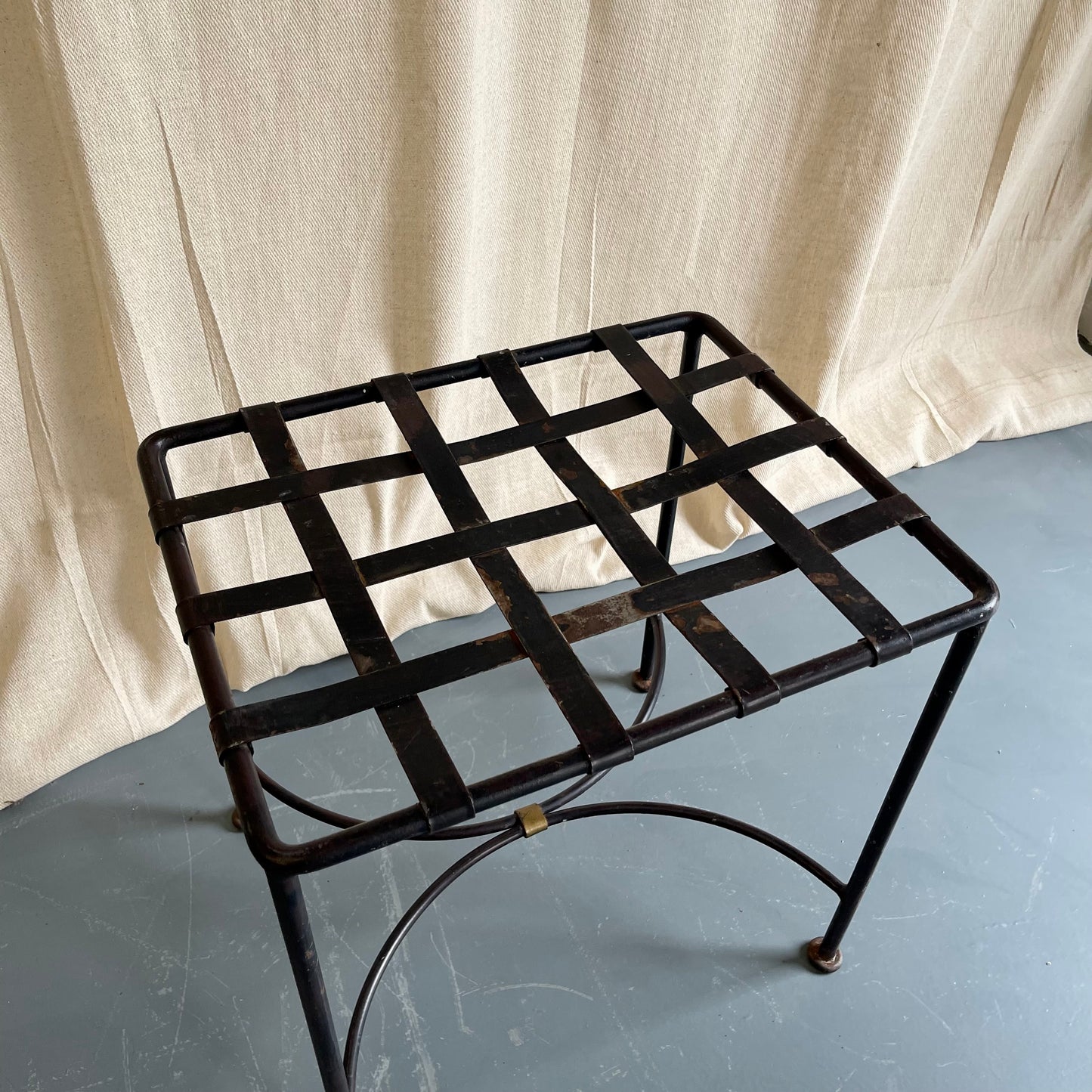 Vintage Metal Stool/Side Table - #2213