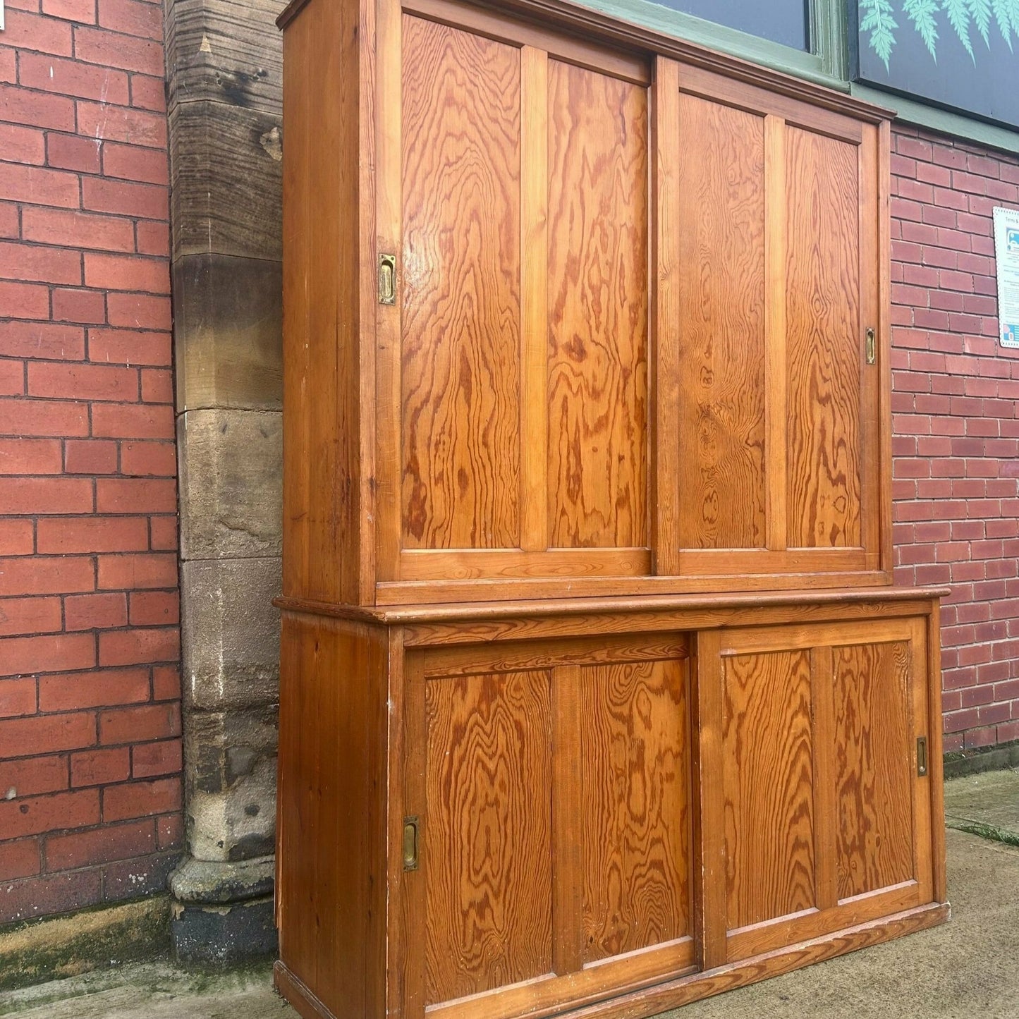 Antique Pitch Pine Cupboard - #1443