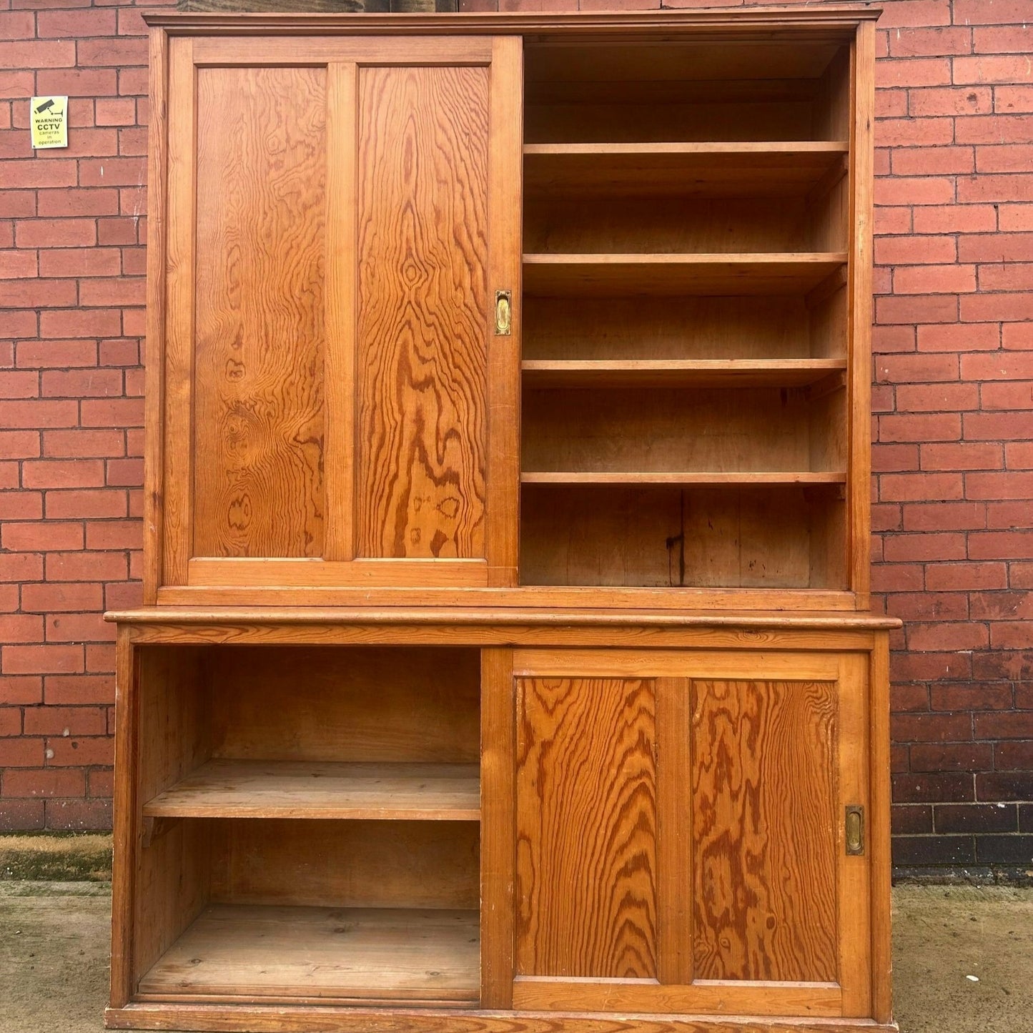 Antique Pitch Pine Cupboard - #1443