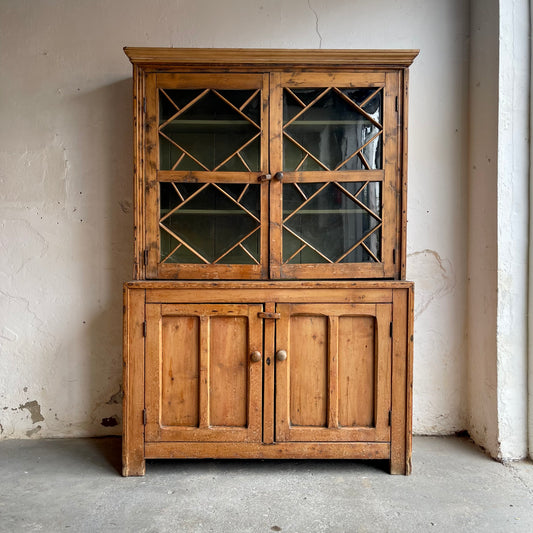 Antique Pine Irish Dresser - #1376