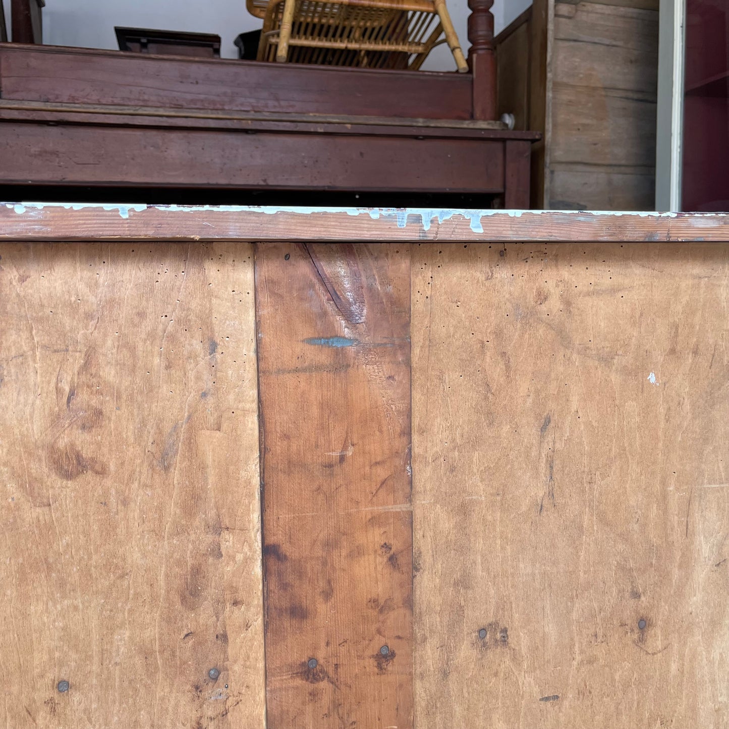 Antique Pine Painted Cupboard - #1977