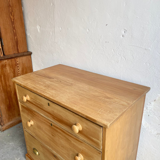 Antique Pine Chest Of Drawers - #1759