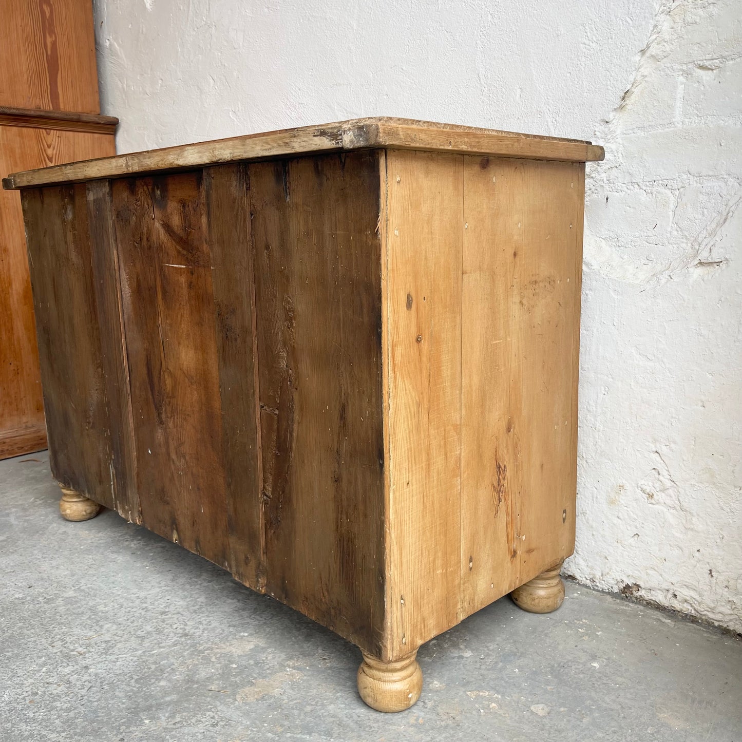Antique Pine Chest Of Drawers - #1696