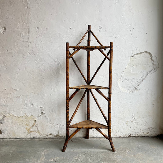 Antique Bamboo Corner Stand - #1717
