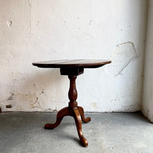 Antique Oak Tilt Top Table -#1615