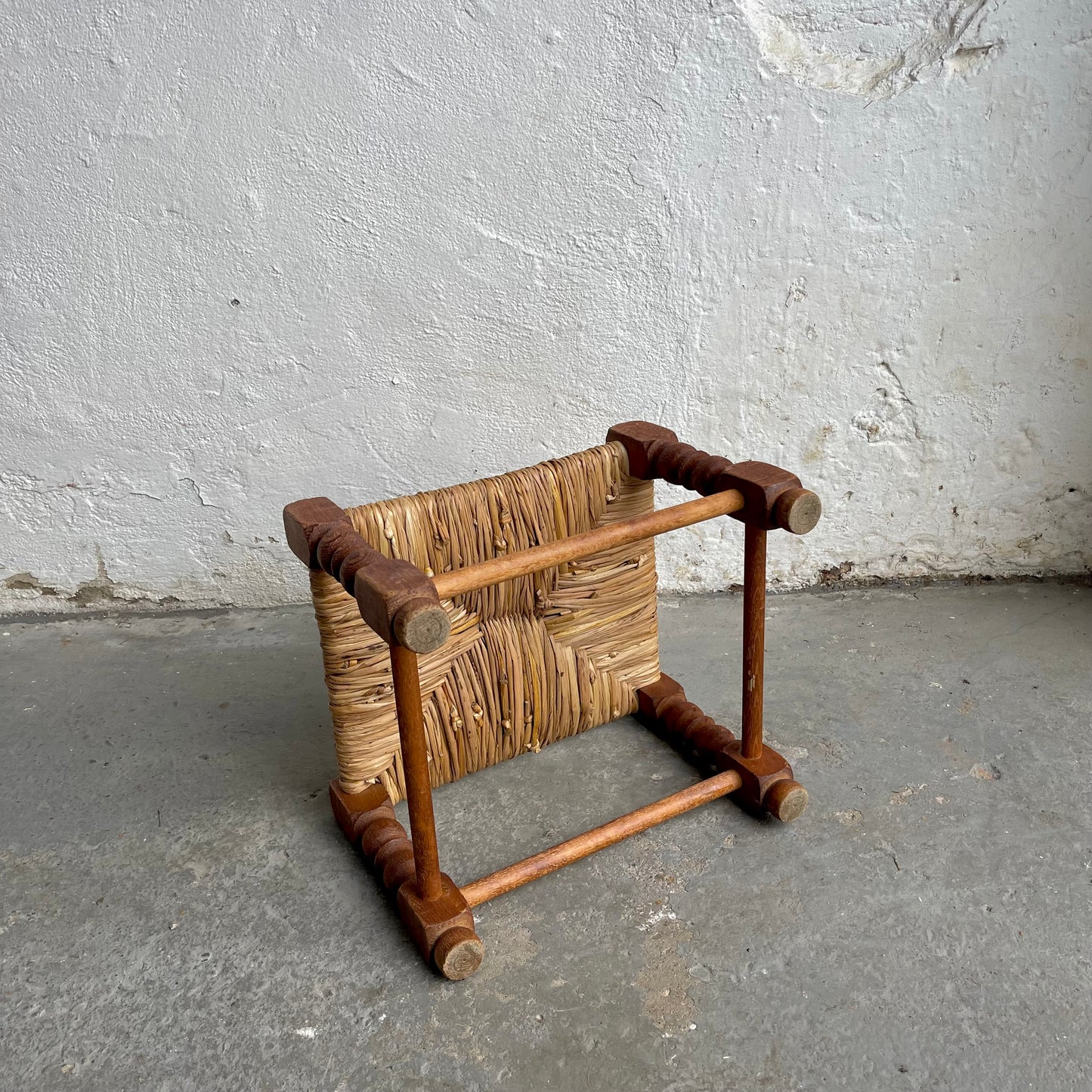 Vintage Rush Seat Stool - #1856