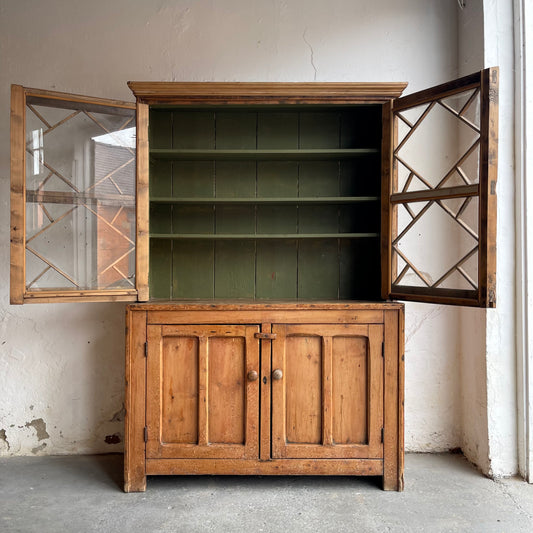 Antique Pine Irish Dresser - #1376