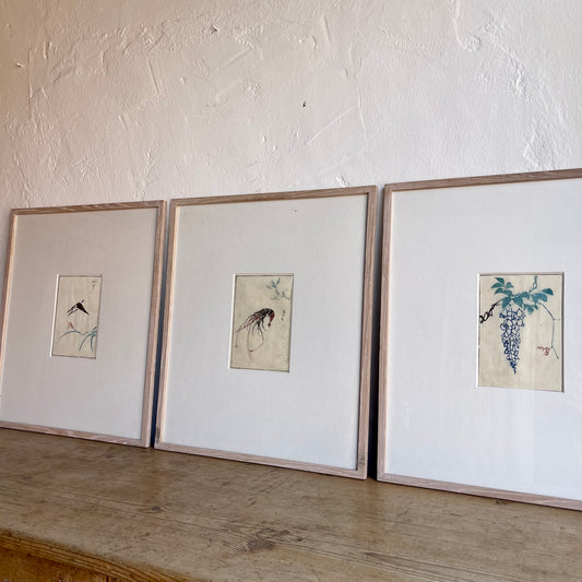 Set of Three Japanese Wood Block Prints - #1736