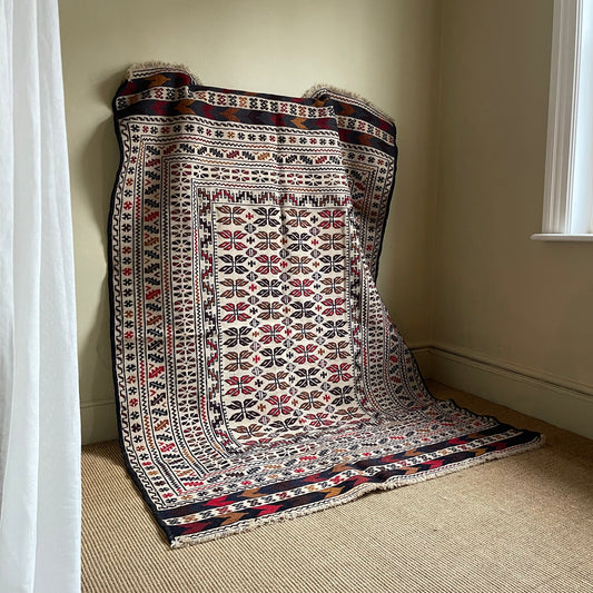 Vintage Afghan Wool Rug - #1940