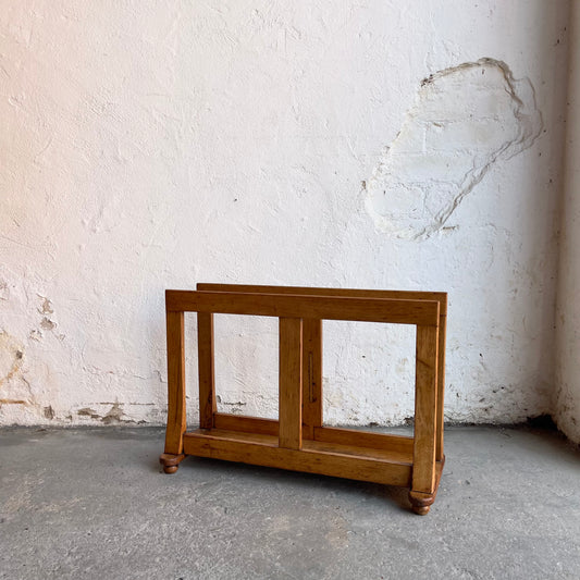 Vintage Oak Paper Rack - #2121