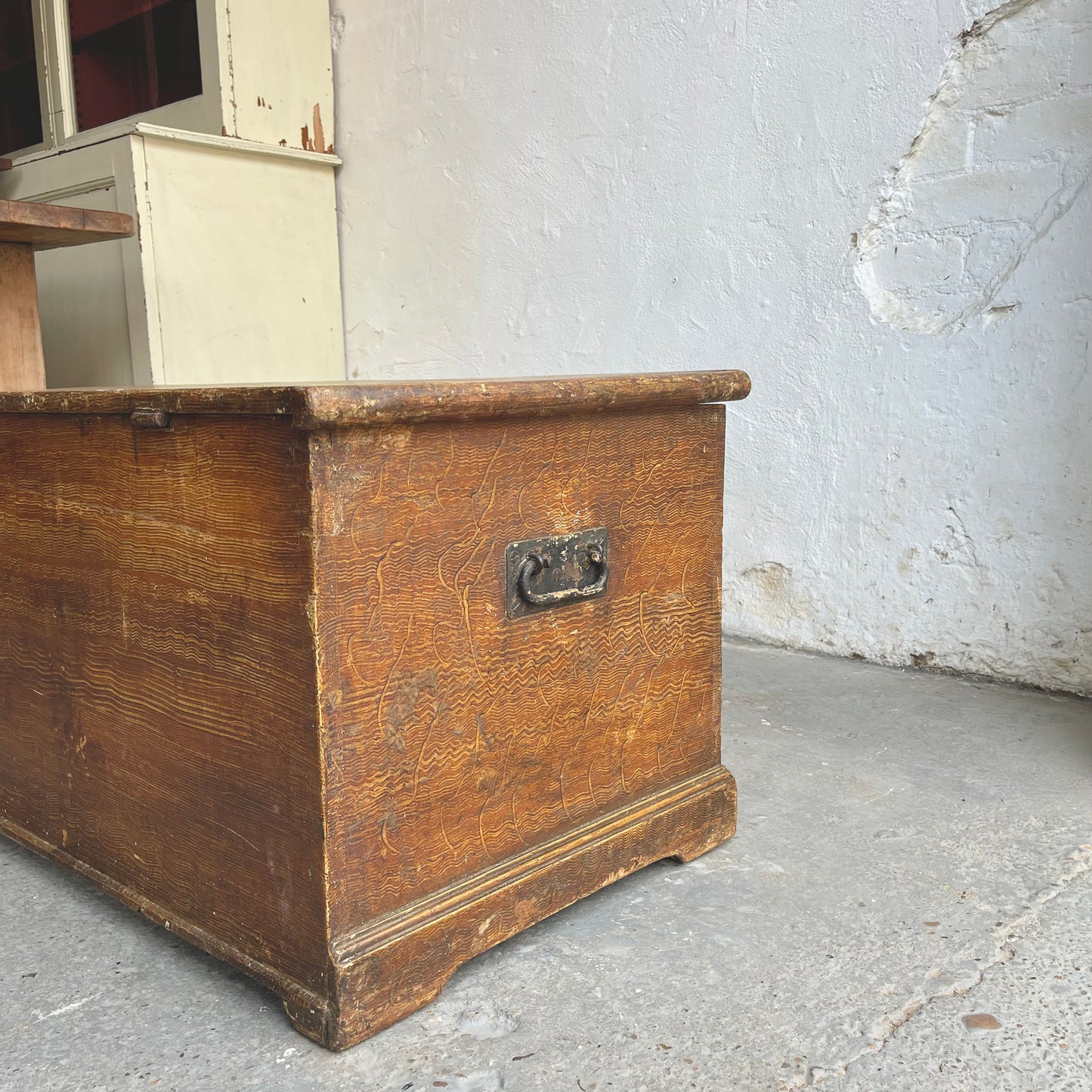Antique Scumble Painted Blanket Box - #2027