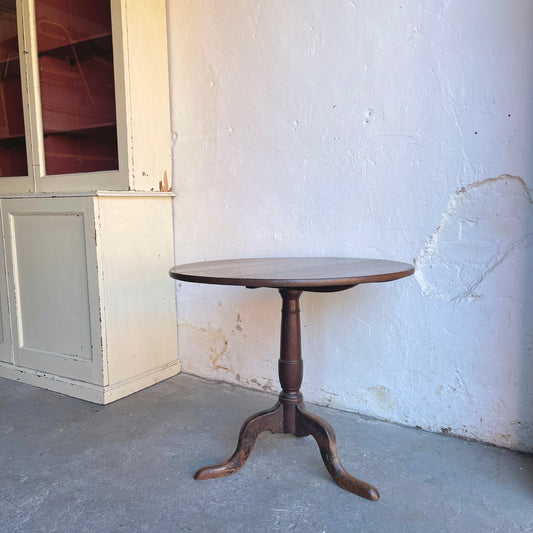 Antique Oak Tilt Top Table - #1996
