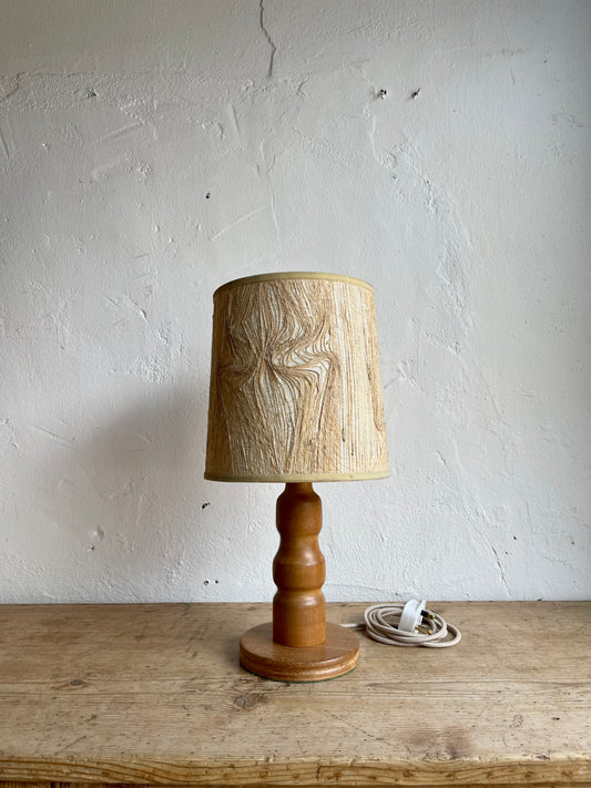 Vintage Wooden Lamp & Shade