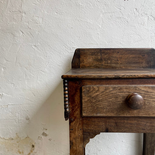 Antique Oak Side Table - #1802