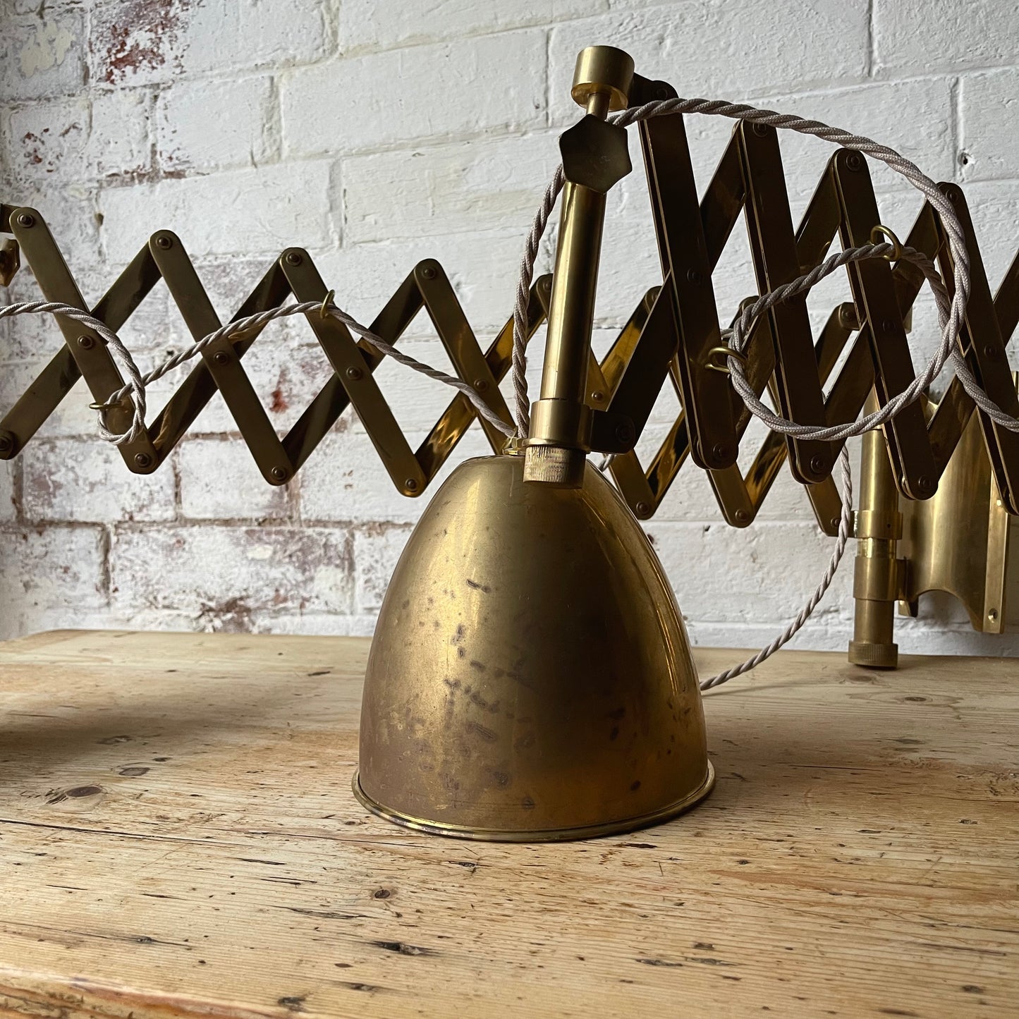 Vintage Brass Scissor Lamps - #1534