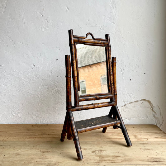 Antique Victorian Bamboo Mirror