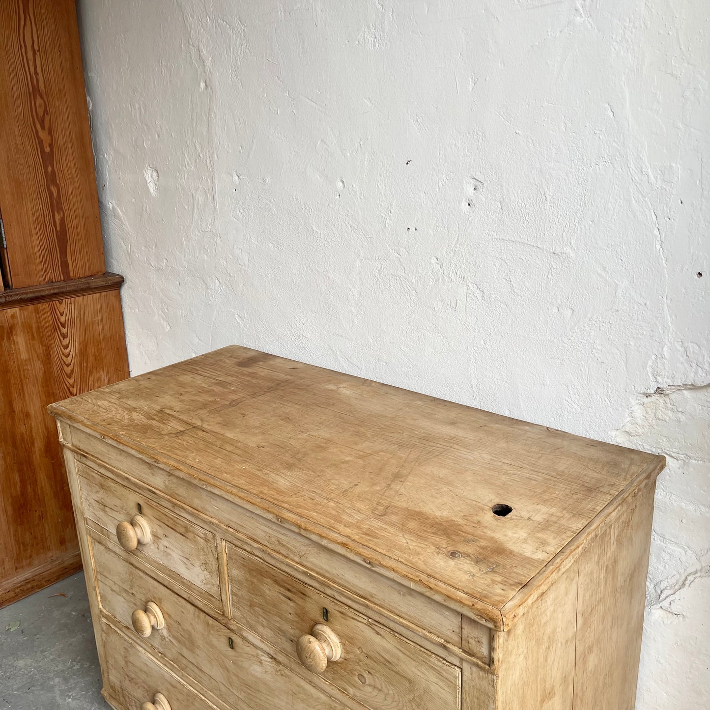 Antique Pine Chest Of Drawers - #