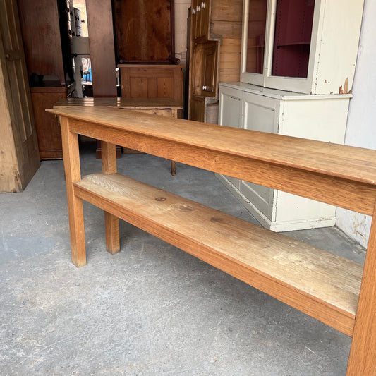 Vintage Oak Console Table - #2024