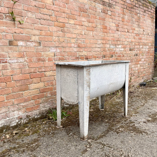 Vintage Galvanised Iron Planter - #1695