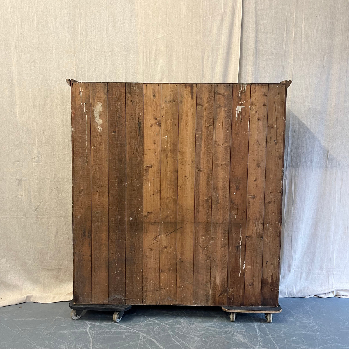 Pitch Pine Sliding Door Cupboard - #2419