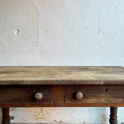 Antique Victorian Scrub Top Table - #1874