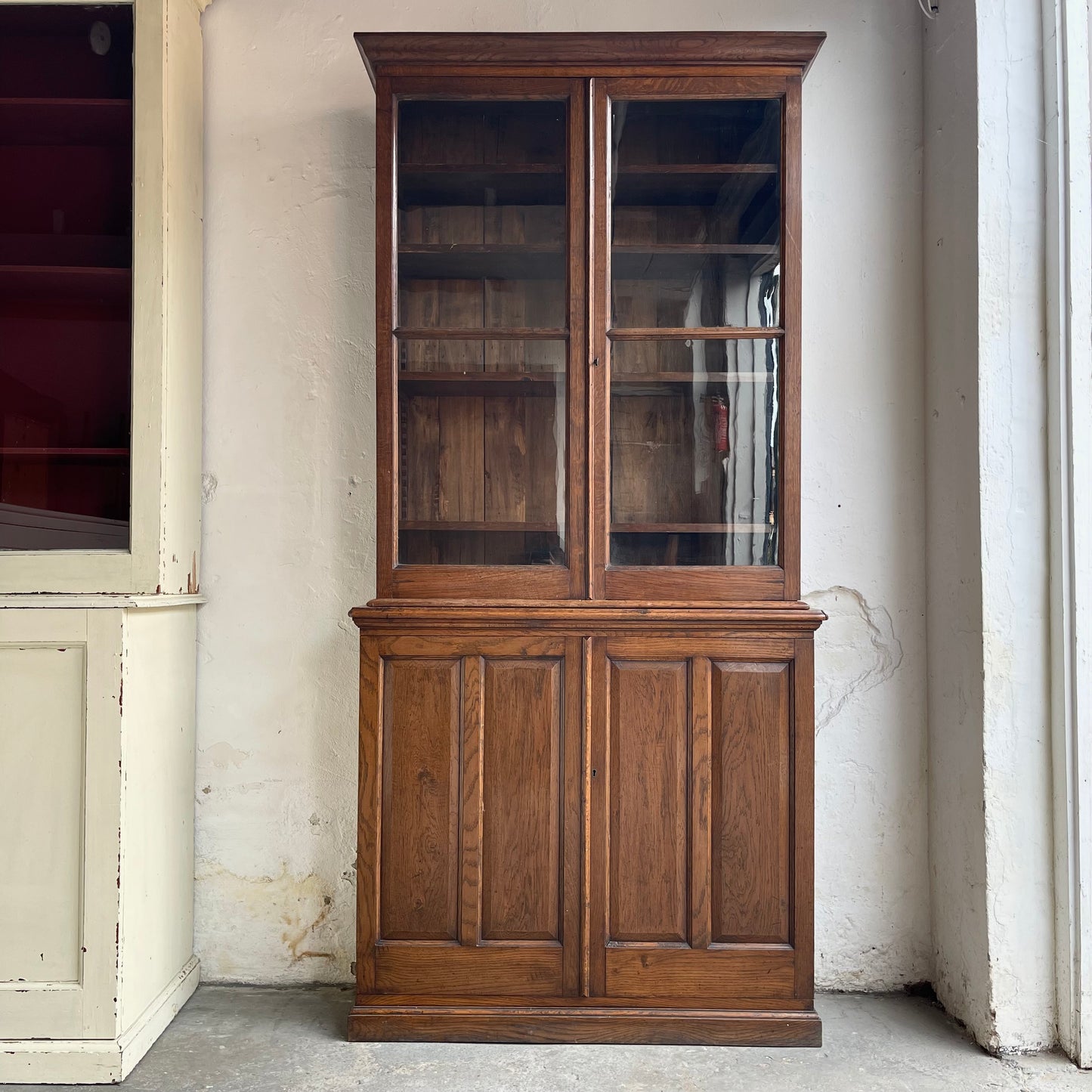 Antique Glazed Bookcase - #1983