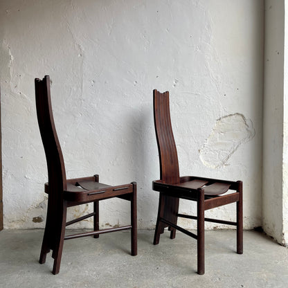 Vintage Allmilmo Brutalist Oak Chairs - #1853