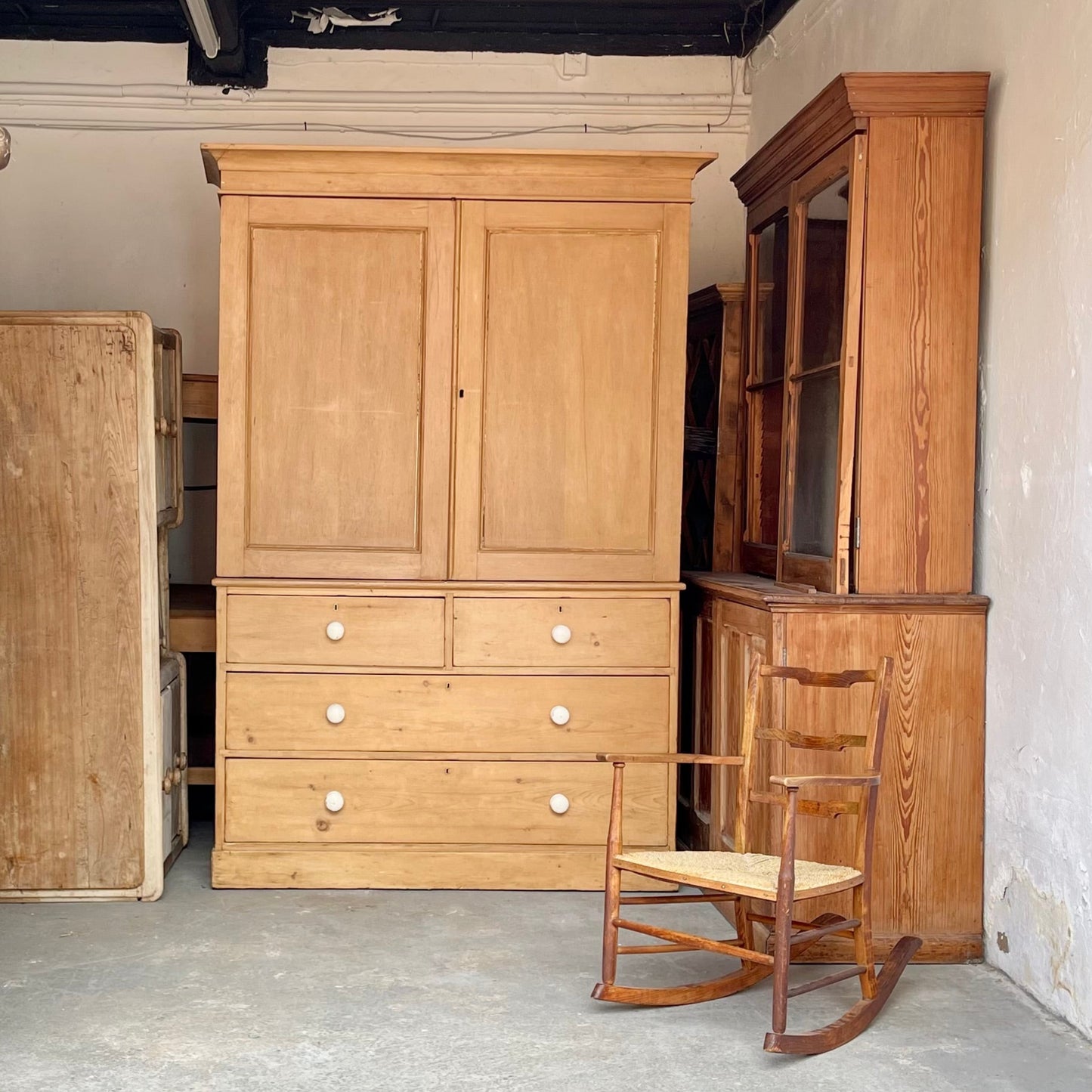Antique Pine Linen Press - #1610