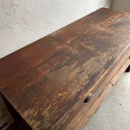Antique Pine Workbench - #1868