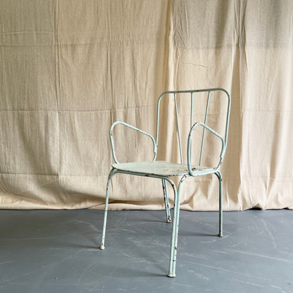 Antique Painted Iron Armchairs - #2195