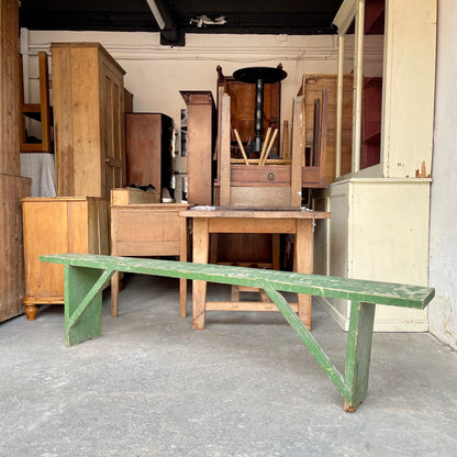 Vintage Pine Painted Bench - #2029