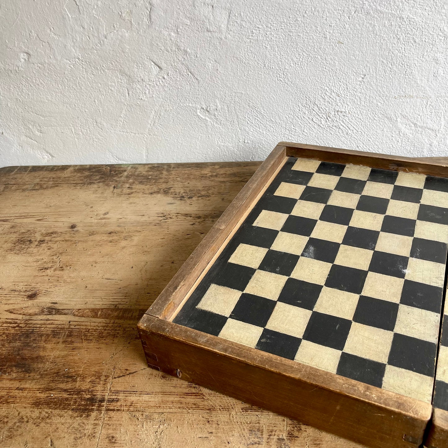 Vintage Chess + Backgammon Board - #2095