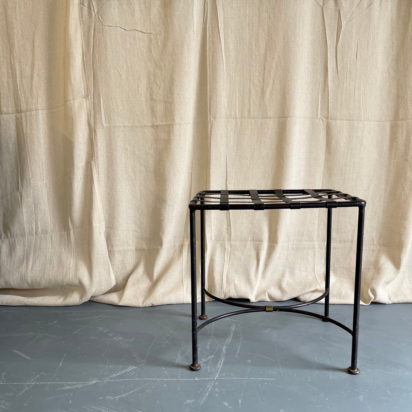 Vintage Metal Stool/Side Table - #2213