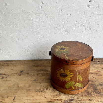 Vintage Hand Painted Firkin Bucket - #1997