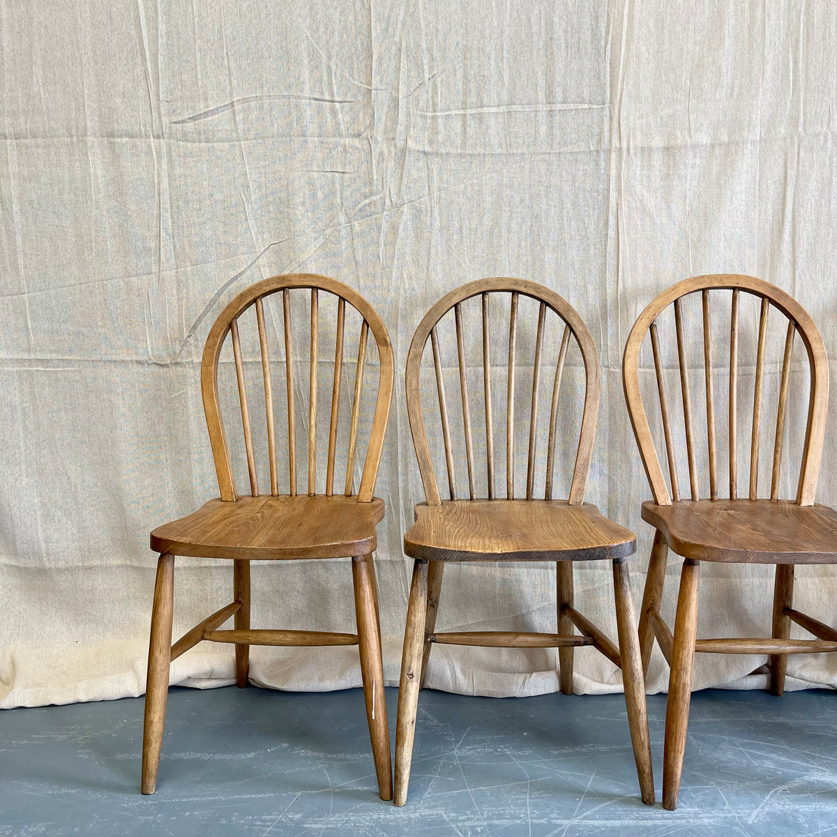 Set of Six Antique Farmhouse Chairs - #2336