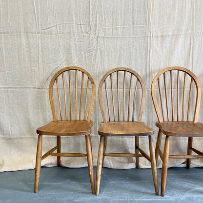 Set of Six Antique Farmhouse Chairs - #2336