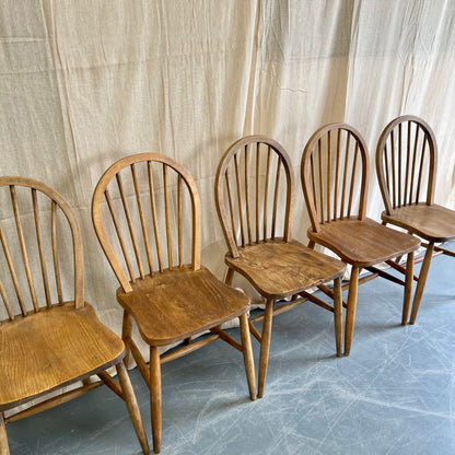 Set of Six Antique Farmhouse Chairs - #2336