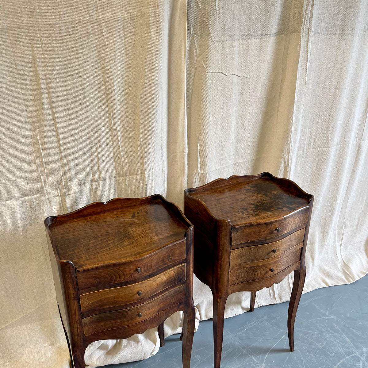 A Pair Of French Bedside Drawers - #2332