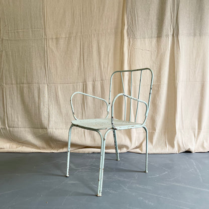Antique Painted Iron Armchairs - #2195