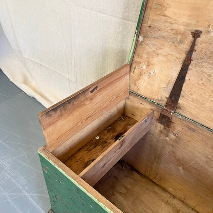 Antique Pine Painted Blanket Box - #2320