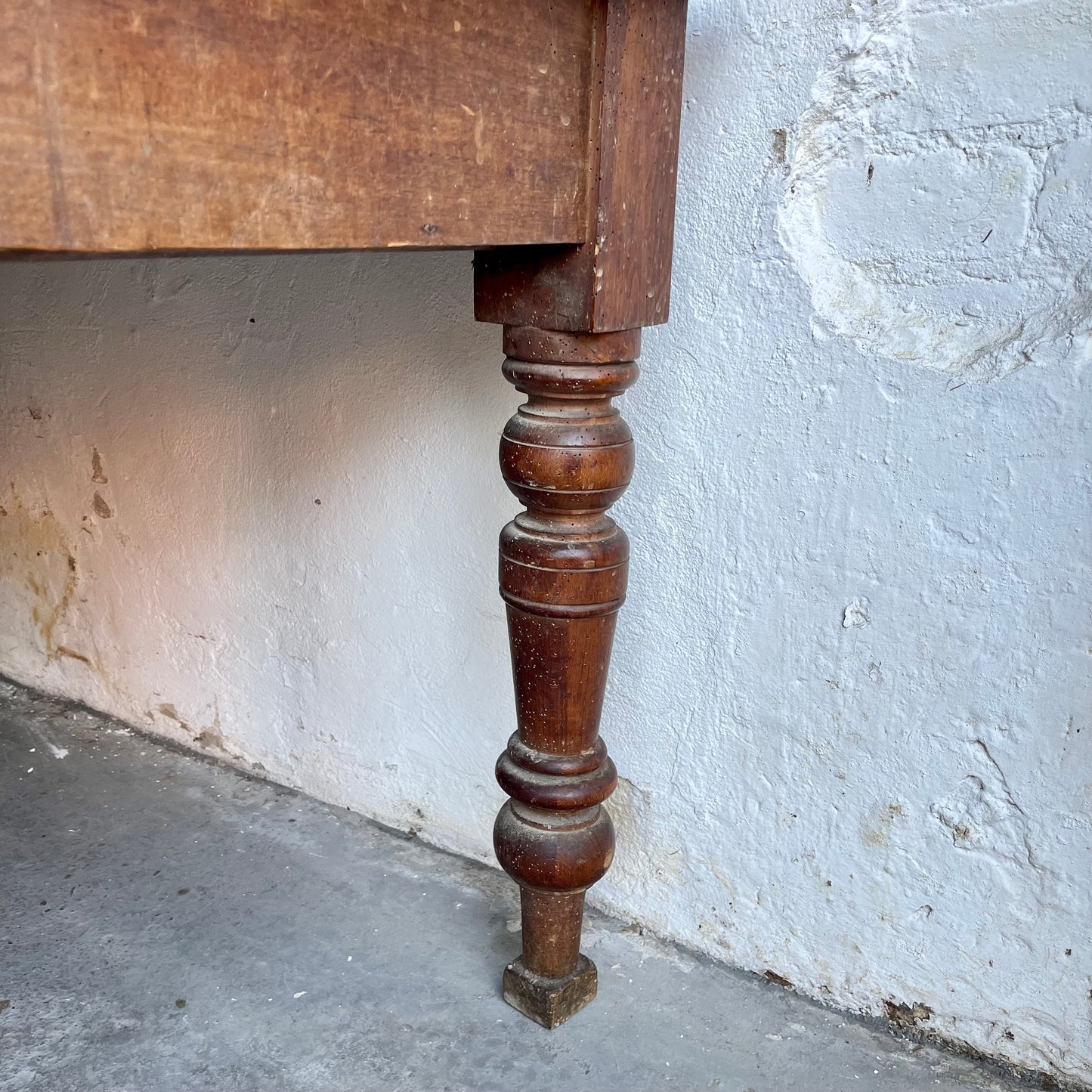 Antique Pine Farmhouse Table - #1876