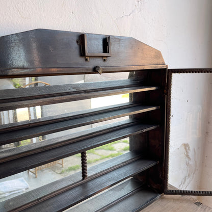 Antique Glazed Wall Cabinet - #2118