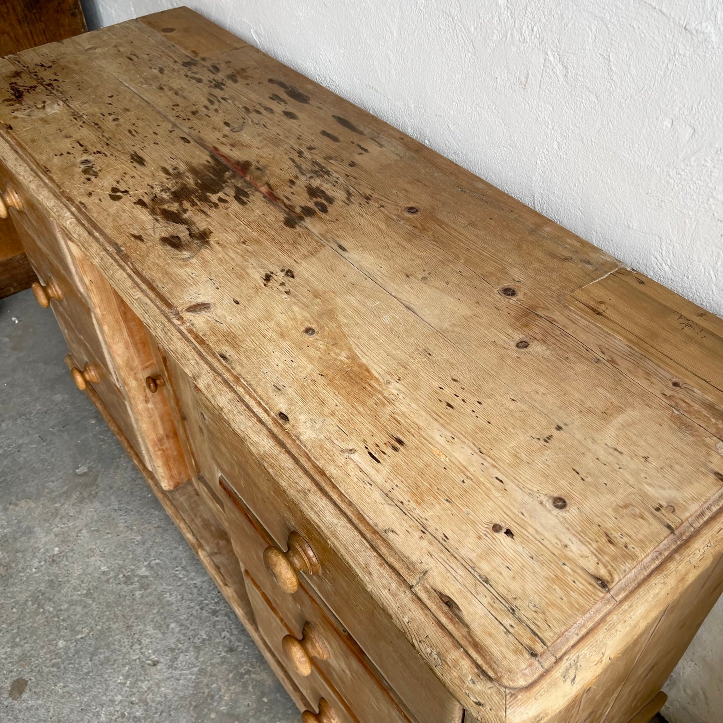 Antique Pine Dresser Base - #1787