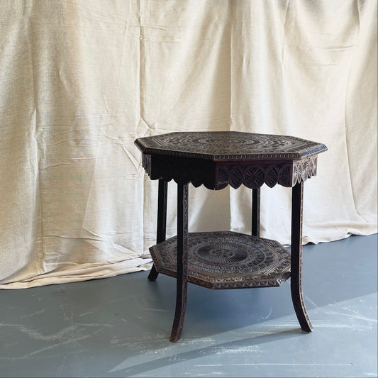 Anglo-Indian Hand carved Table - #1326