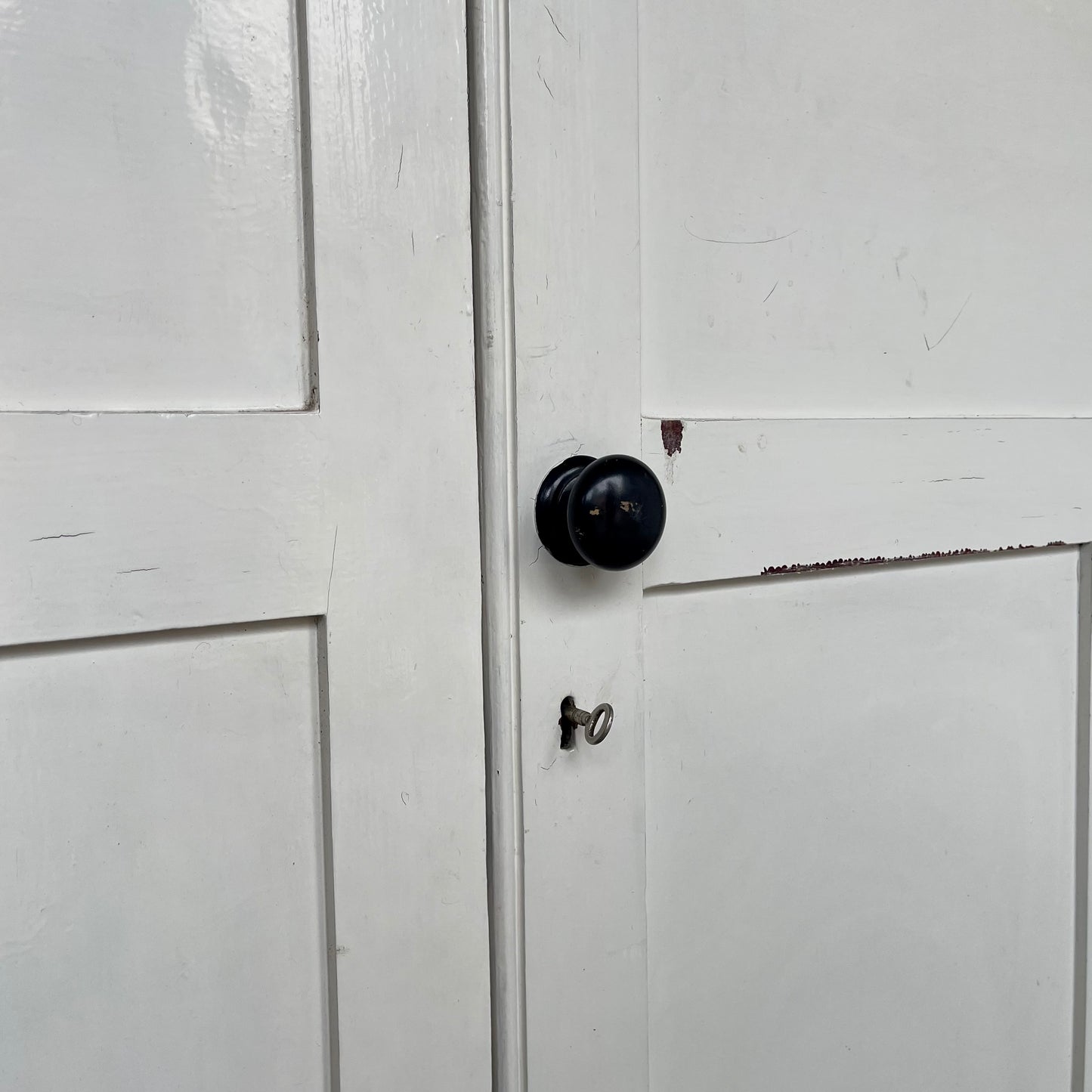 Antique Pine Painted Cupboard - #1977