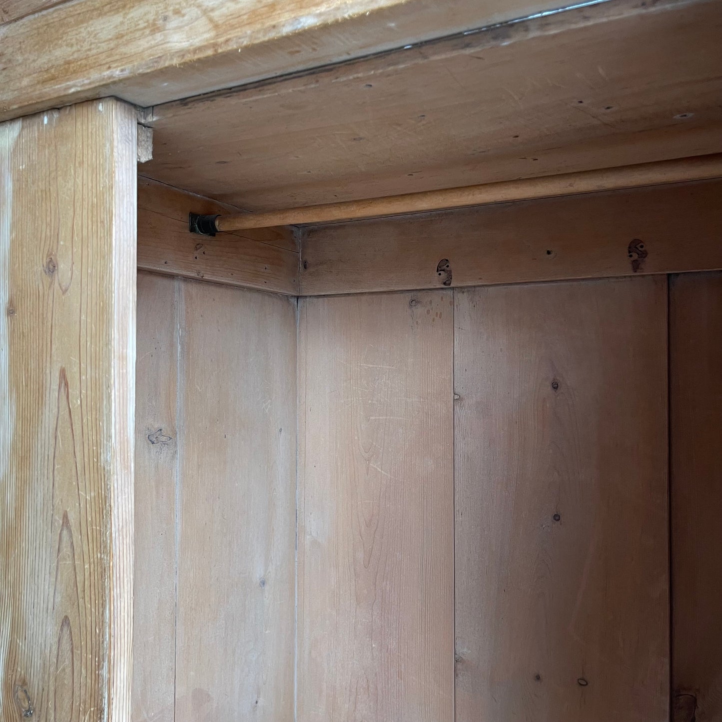 Antique Pine Wardrobe - #1833
